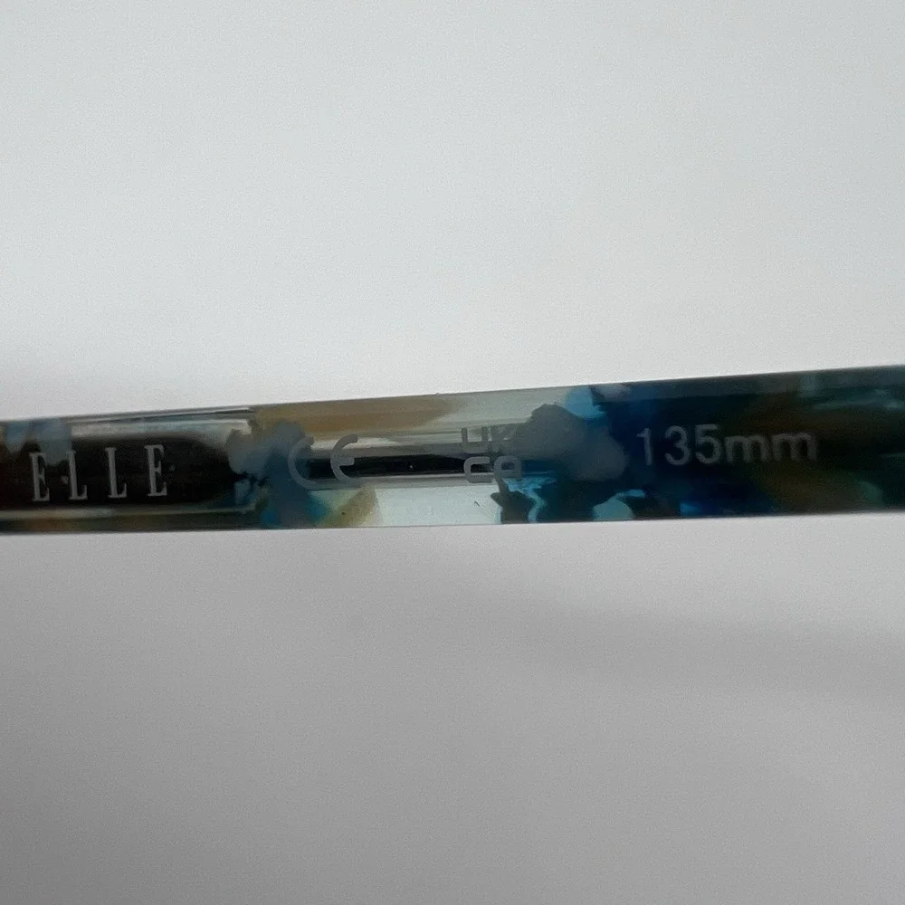 Elle Eyeglasses, Frames Only, EL 13472 BR, 52-17-135, Metal/Plastic, Copper/Blue